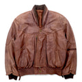 Bomber Jacket in Pelle di Agnello anni '90, Giacca Volo, L, Marrone, Vera Pelle di Agnello, Cappuccio Ripiegabile