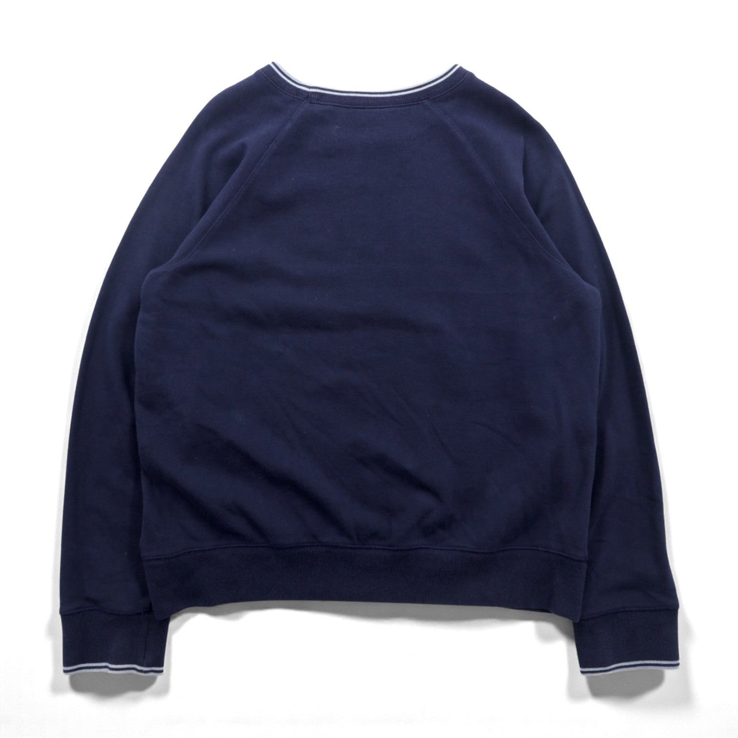 Polo Jeans RALPH LAUREN 90年代 リブライン スウェット トレーナー L ネイビー 裏起毛 星条旗