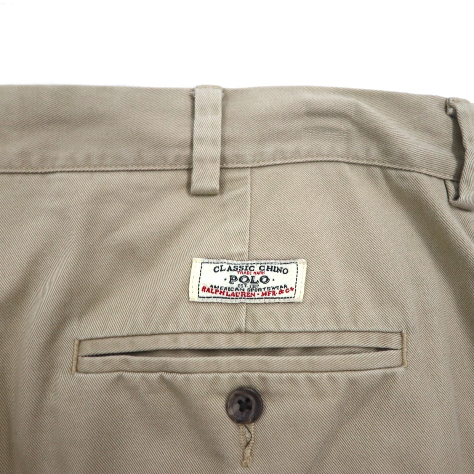 Polo by Ralph Lauren 90年代 ポロチノ クラシック チノパンツ L ベージュ コットン
