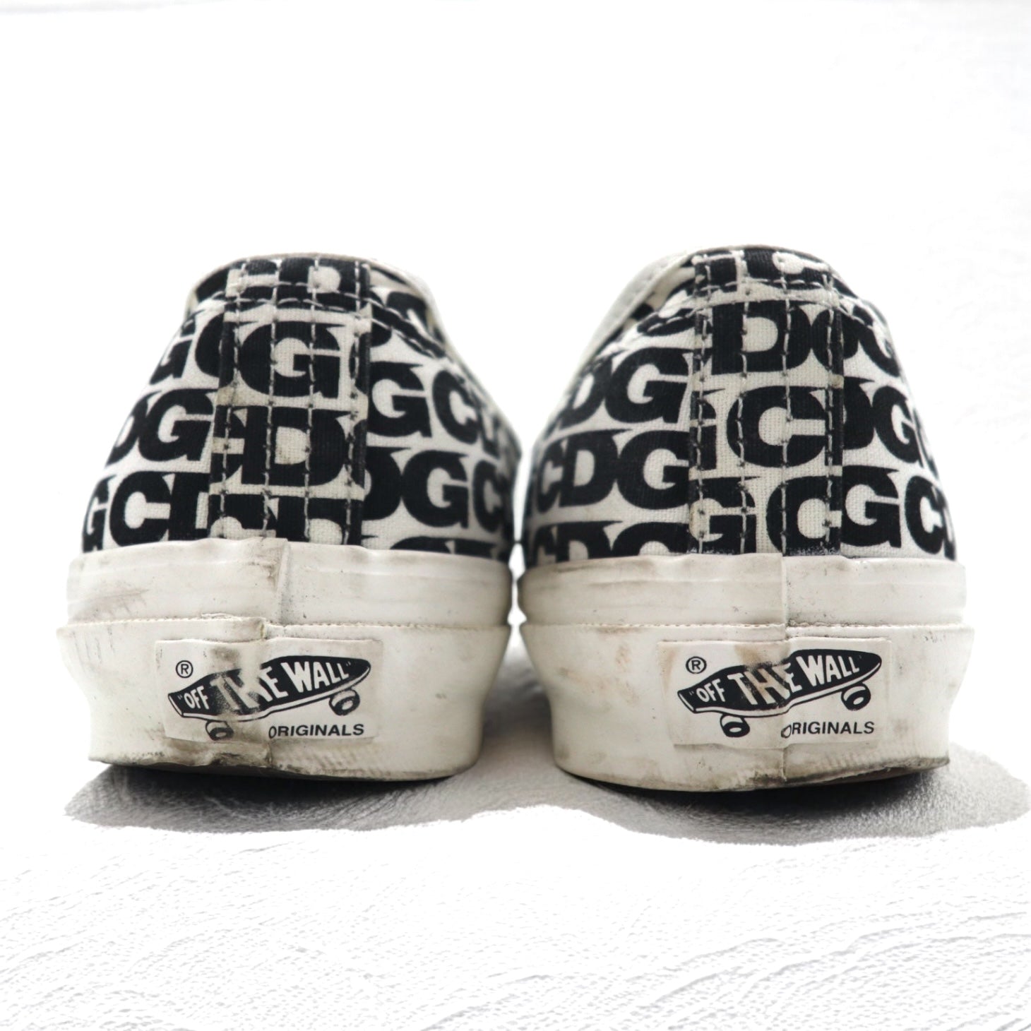CDG (COMME des GARCONS) × VANS Authentic LX CDG Blanc De Blanc Black Sneakers 27cm White