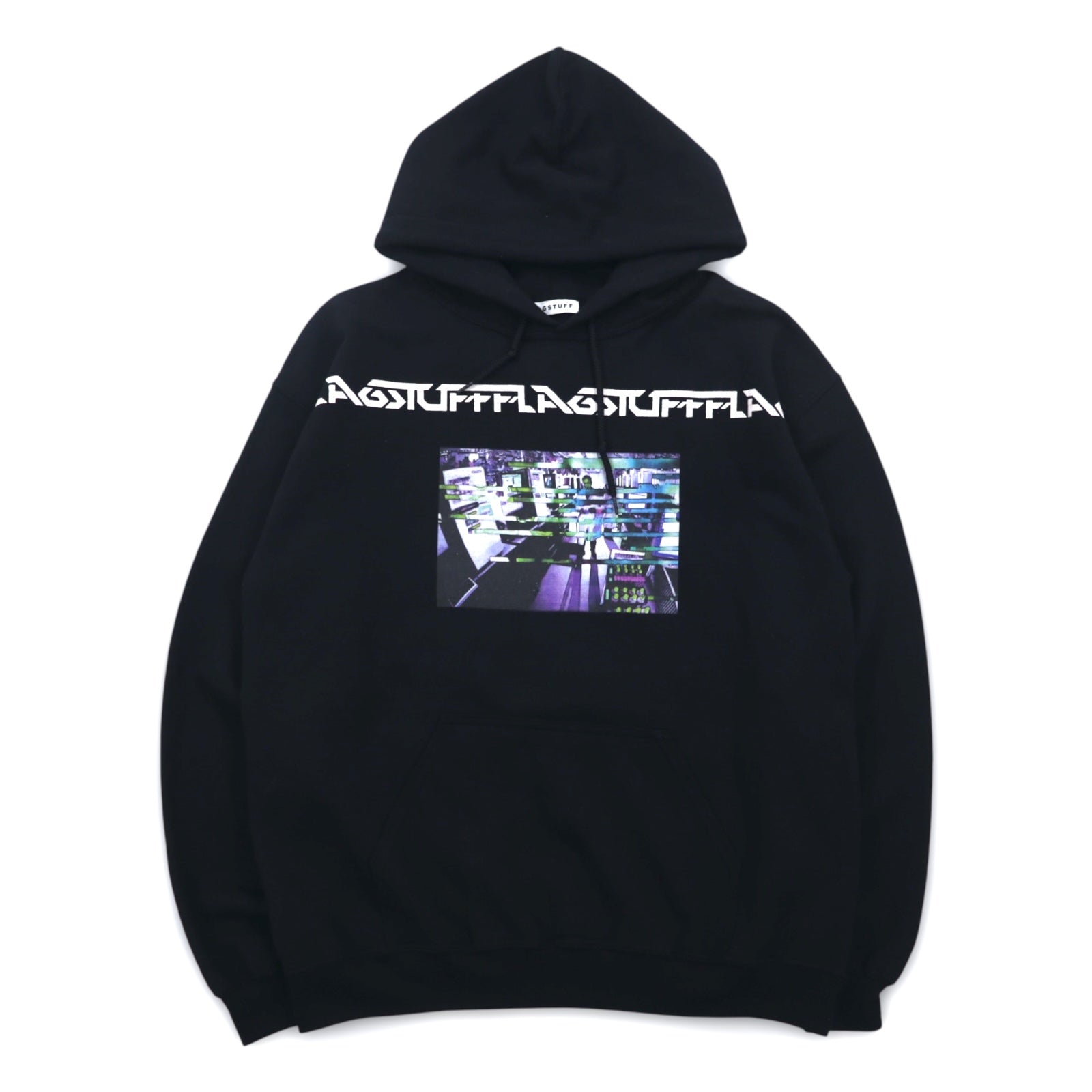 Felpa con cappuccio grafica FLAGSTUFF M nero F-LAGSTUF-F LABO HOODIE 19SS-FS-41