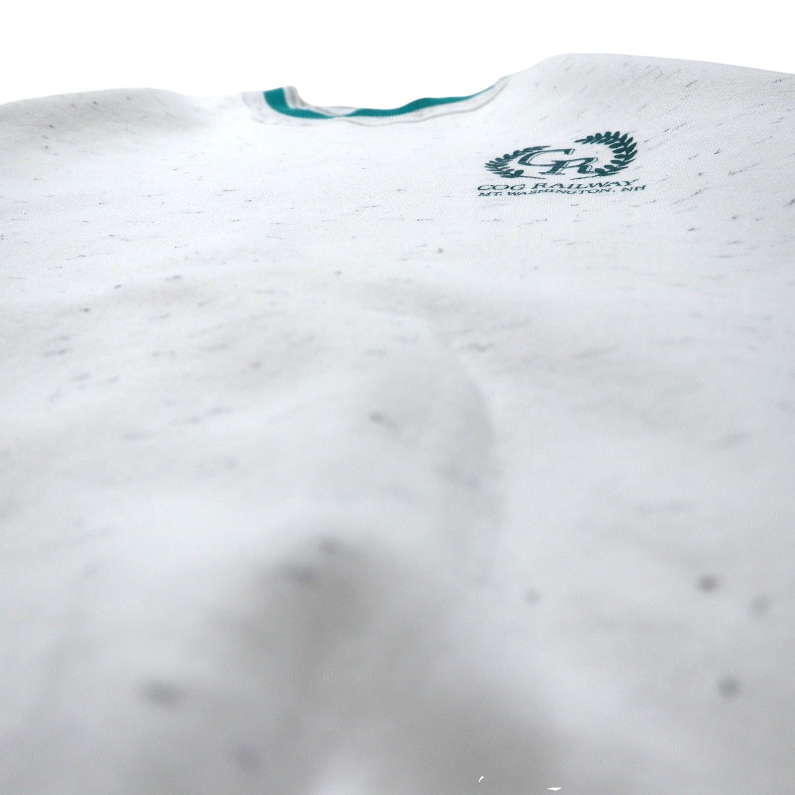 USA Made Anni '90 ONEITA Rib-lined Felpa XL Bianco Cotone Foderata in pile COG RAILWAY