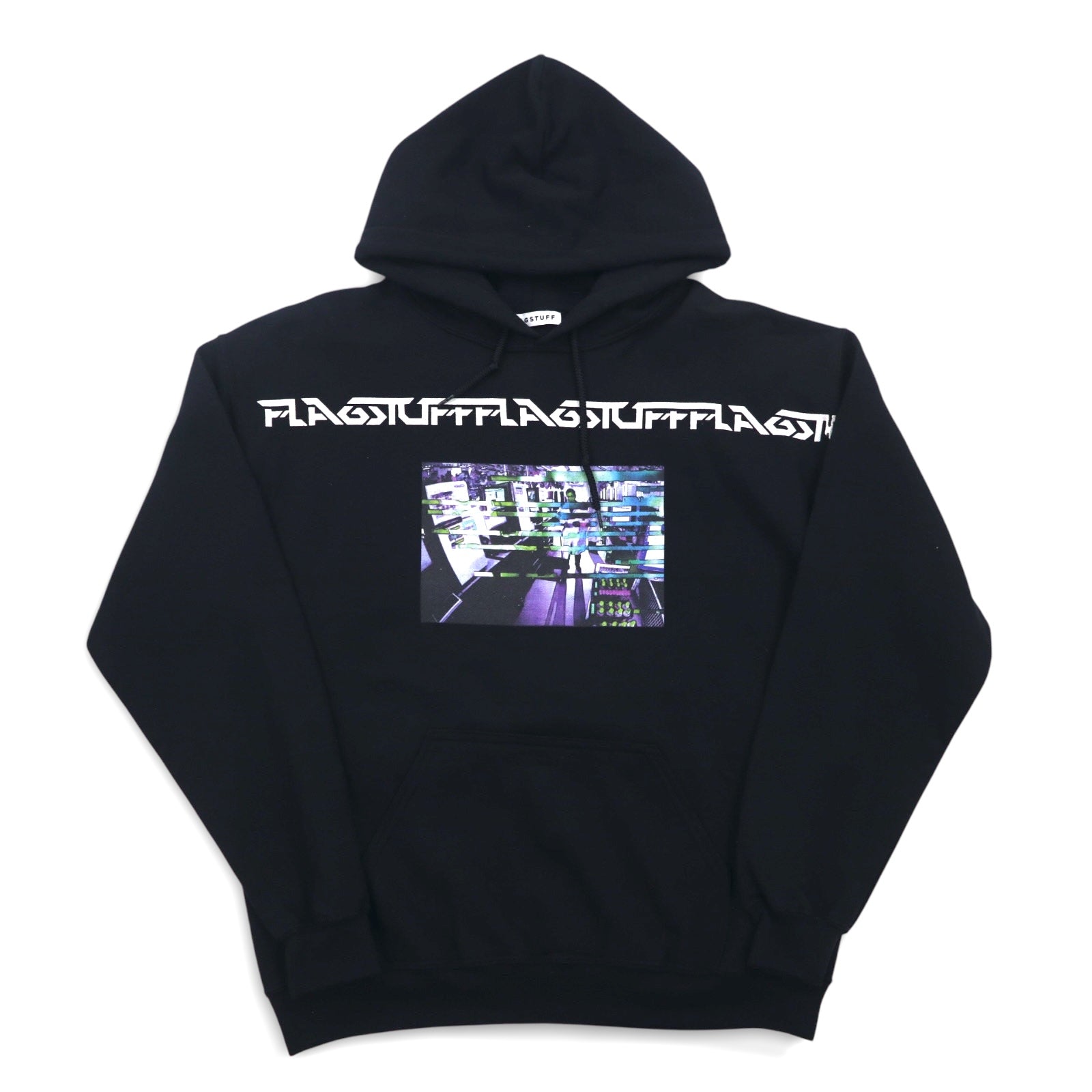 Felpa con cappuccio grafica FLAGSTUFF M nero F-LAGSTUF-F LABO HOODIE 19SS-FS-41