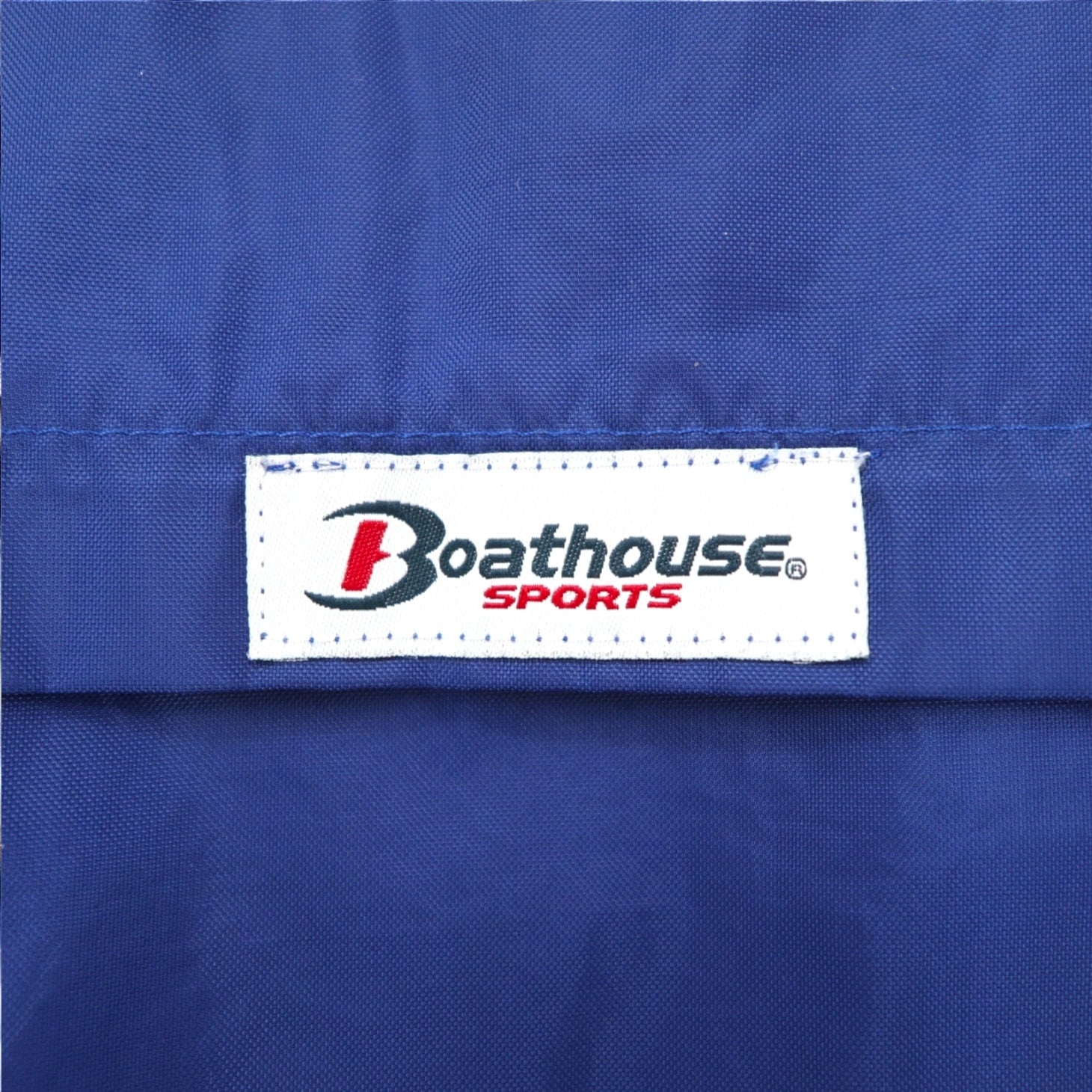 USA製 90年代 Boathouse SPORTS ナイロンジャケット ジャージ XL ブルー ドローコード カレッジプリント LAKE FOREST COLLEGE