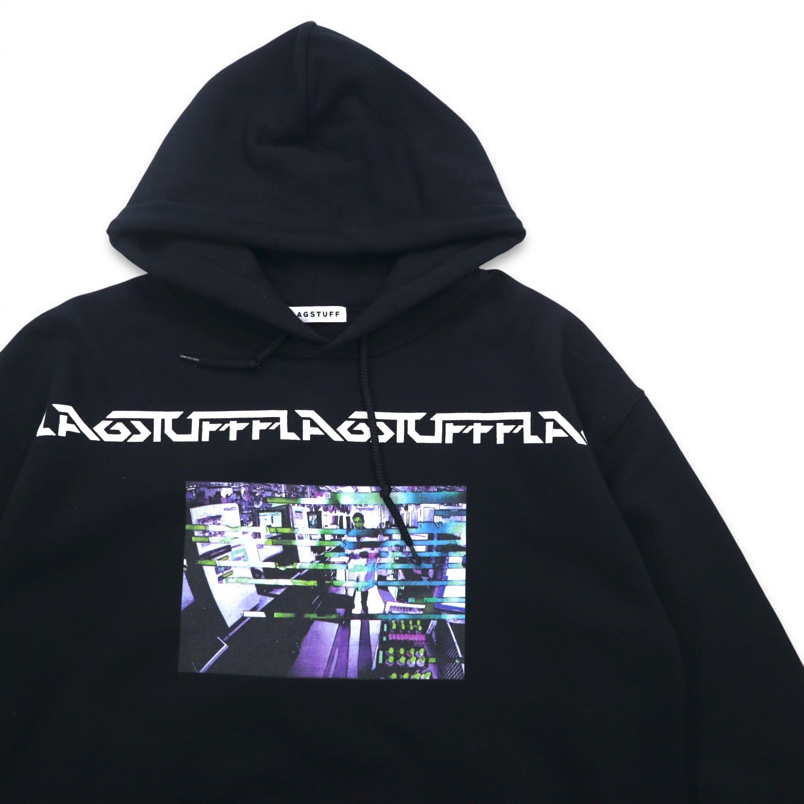 Felpa con cappuccio grafica FLAGSTUFF M nero F-LAGSTUF-F LABO HOODIE 19SS-FS-41