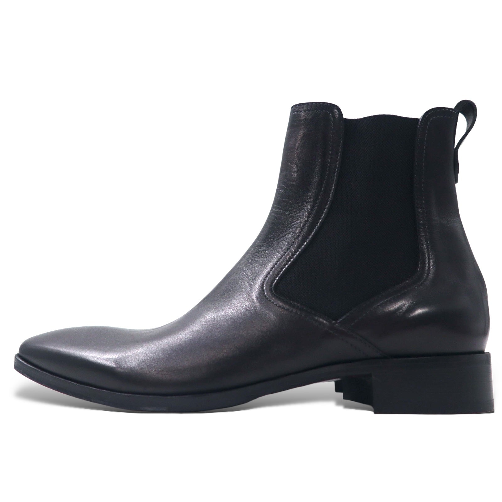 Titlo Classic (Isetan) Stivaletti Chelsea con elastico laterale, 25.5 cm, pelle nera, lavorazione Blake