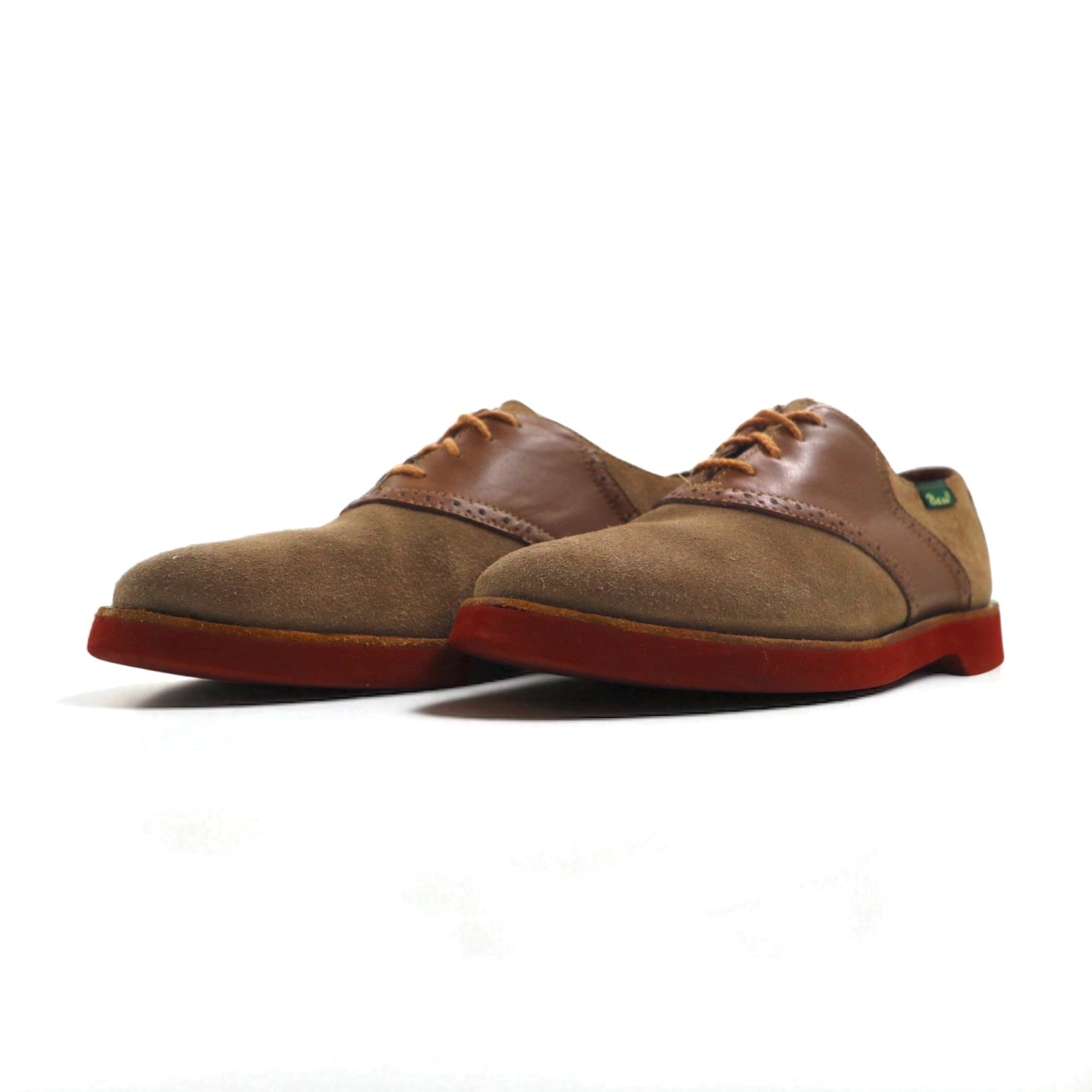 G.H.BASS Scarpe da sella combinate in pelle scamosciata, 25.5cm, beige, pelle, 5716