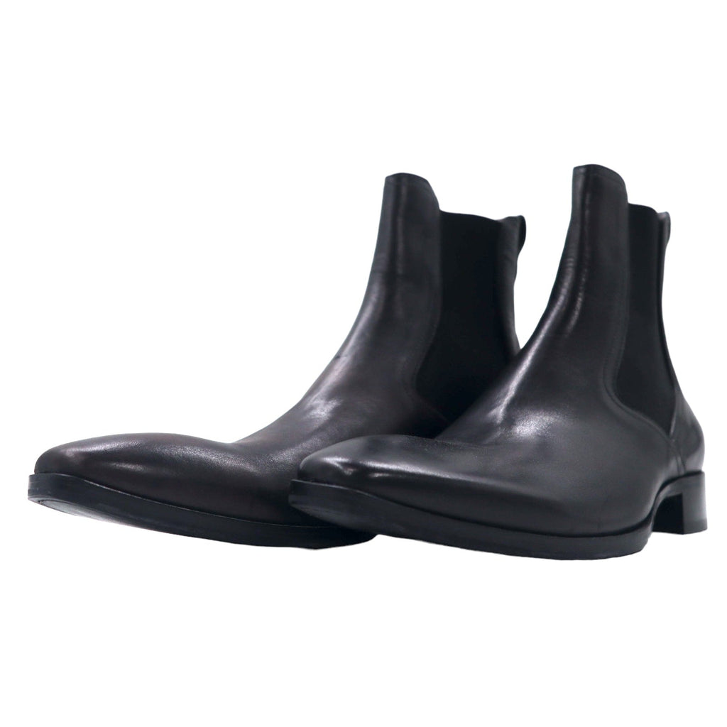 Titlo Classic (Isetan) Stivaletti Chelsea con elastico laterale, 25.5 cm, pelle nera, lavorazione Blake