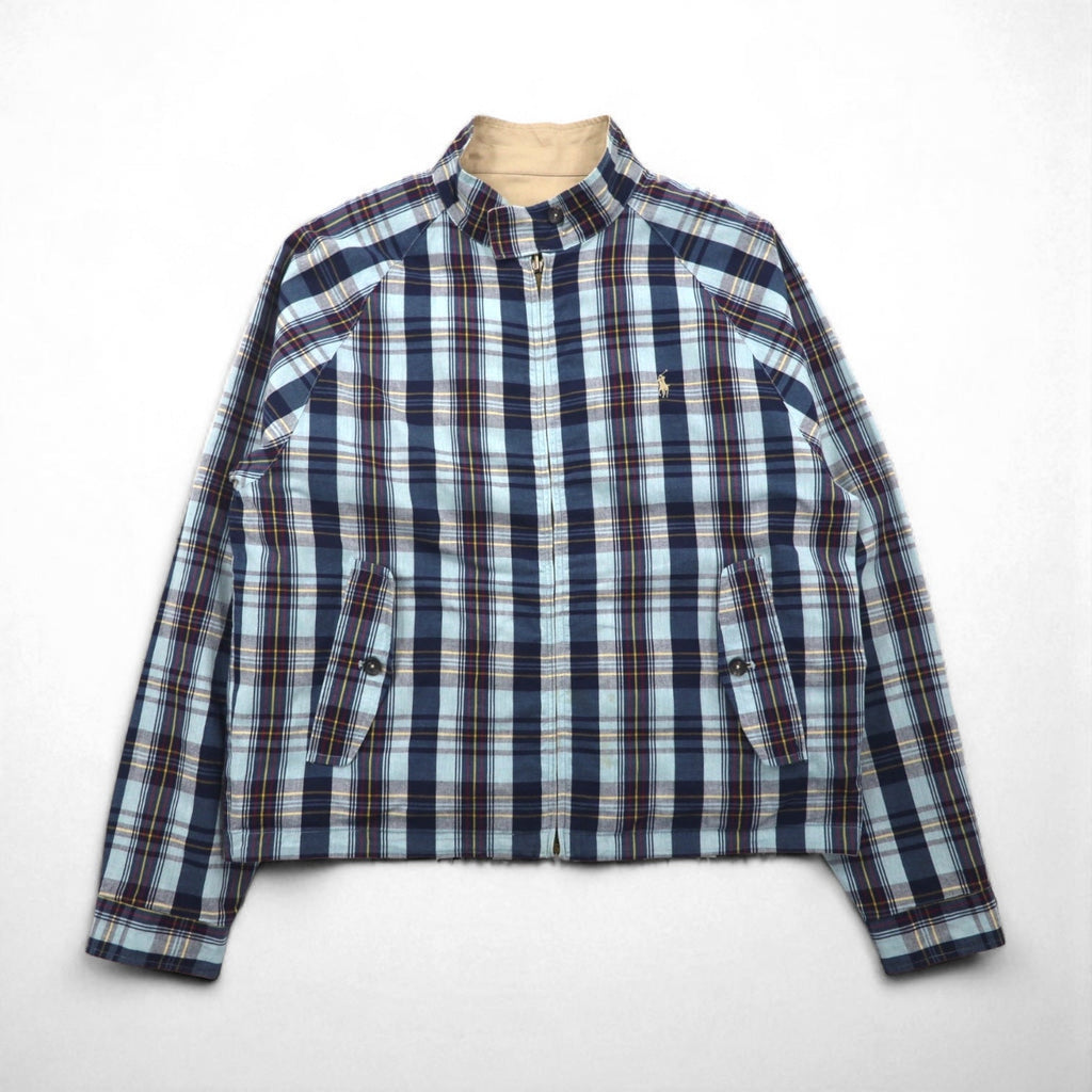 Polo Ralph Lauren 90年代 リバーシブル スウィングトップ ハリントンジャケット XL チェック スモールポニー刺繡