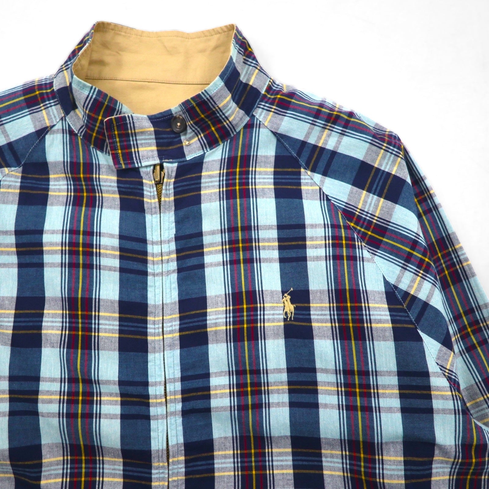 Polo Ralph Lauren 90年代 リバーシブル スウィングトップ ハリントンジャケット XL チェック スモールポニー刺繡