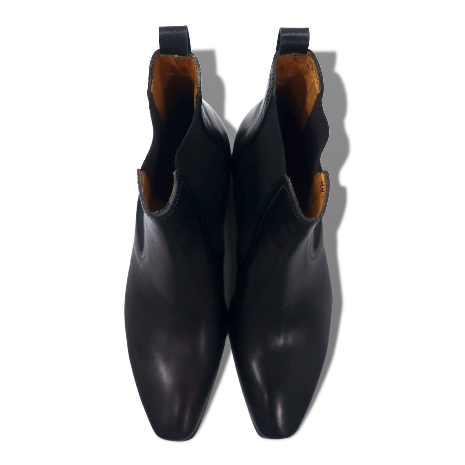 Titlo Classic (Isetan) Stivaletti Chelsea con elastico laterale, 25.5 cm, pelle nera, lavorazione Blake