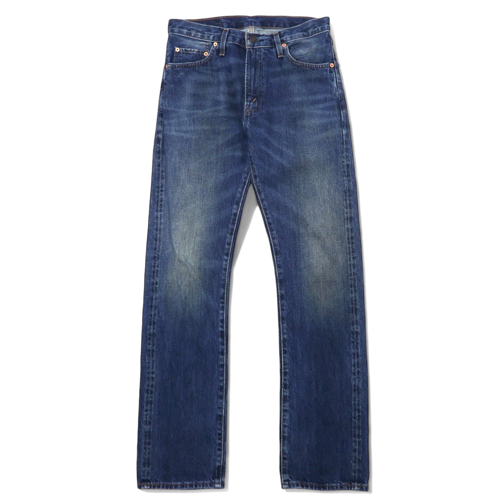 LEVI'S VINTAGE CLOTHING (LVC) Jeans in denim con cimosa 1967 Big E, taglia 30, blu, cotone, 42TALON 505-0217, Made in Turchia