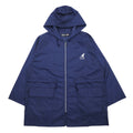 KANGOL Giacca antipioggia FREE Blu navy Nylon Idrorepellente Stampa logo posteriore con coulisse Fatto in Giappone