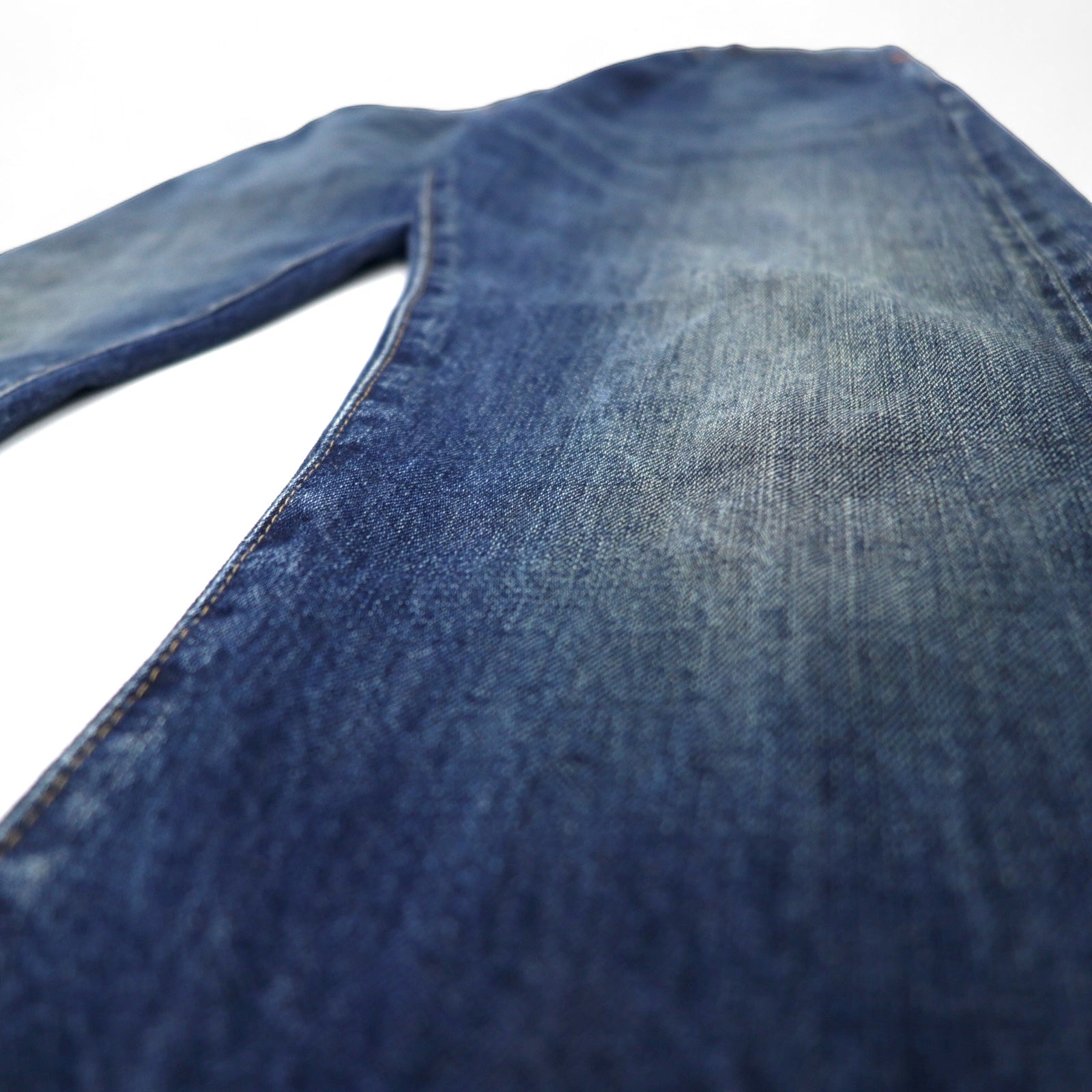 LEVI'S VINTAGE CLOTHING (LVC) Jeans in denim con cimosa 1967 Big E, taglia 30, blu, cotone, 42TALON 505-0217, Made in Turchia