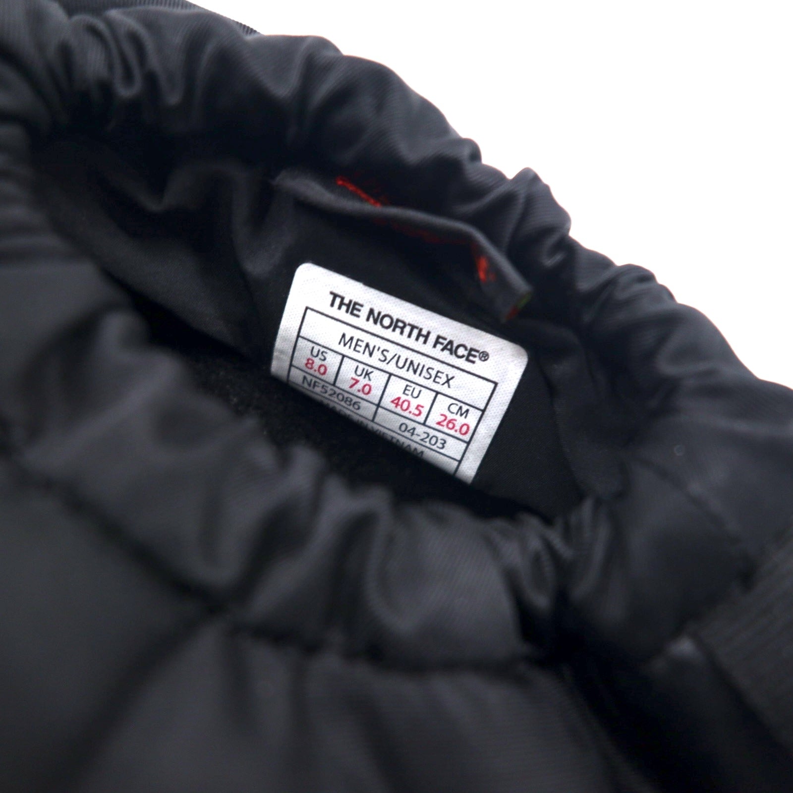 THE NORTH FACE Nuptse Traction Lite Moc, slip-on, 26 cm, nero, nylon, idrorepellente, Thermolite EcoMade Insulation Nuptse Traction lite MOC NF52086