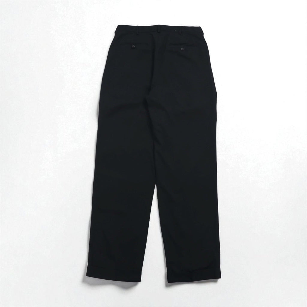 Polo by Ralph Lauren 90年代 2タック ワイド スラックスパンツ L ブラック ポリエステル