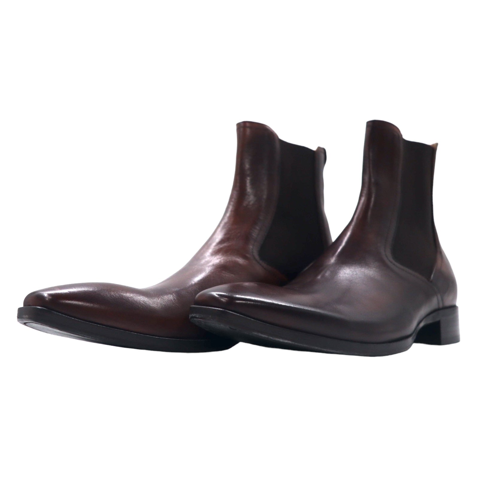 Titlo Classic (Isetan) Stivaletti Chelsea con elastico laterale di fabbricazione italiana 26.5cm Marrone Pelle Lavorazione Blake