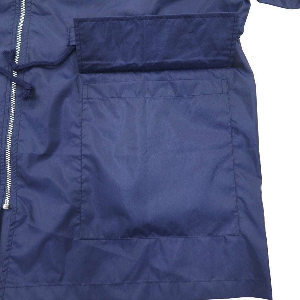 KANGOL Giacca antipioggia FREE Blu navy Nylon Idrorepellente Stampa logo posteriore con coulisse Fatto in Giappone