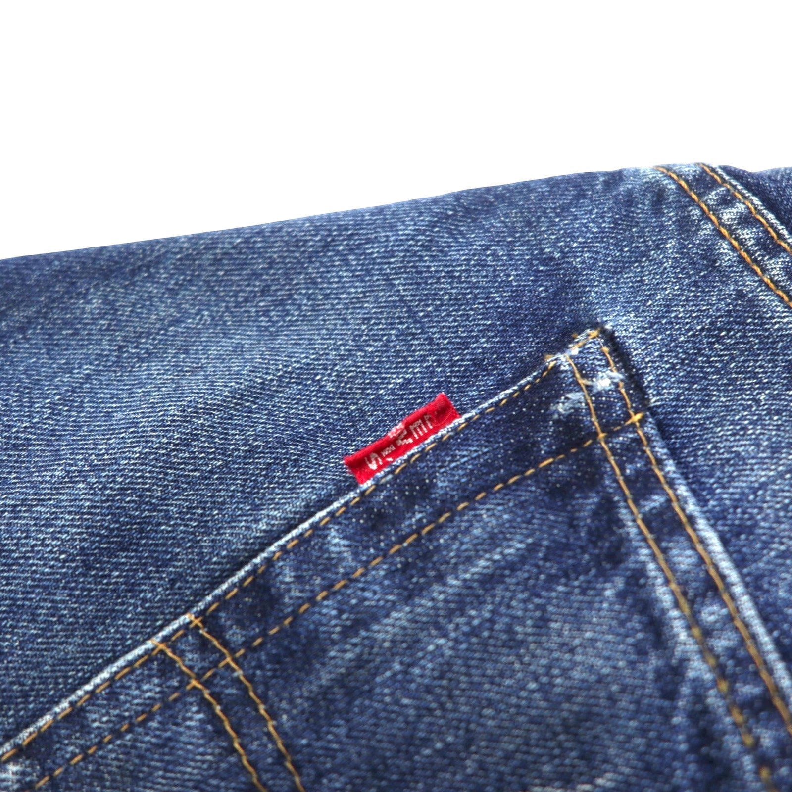 LEVI'S VINTAGE CLOTHING (LVC) Jeans in denim con cimosa 1967 Big E, taglia 30, blu, cotone, 42TALON 505-0217, Made in Turchia