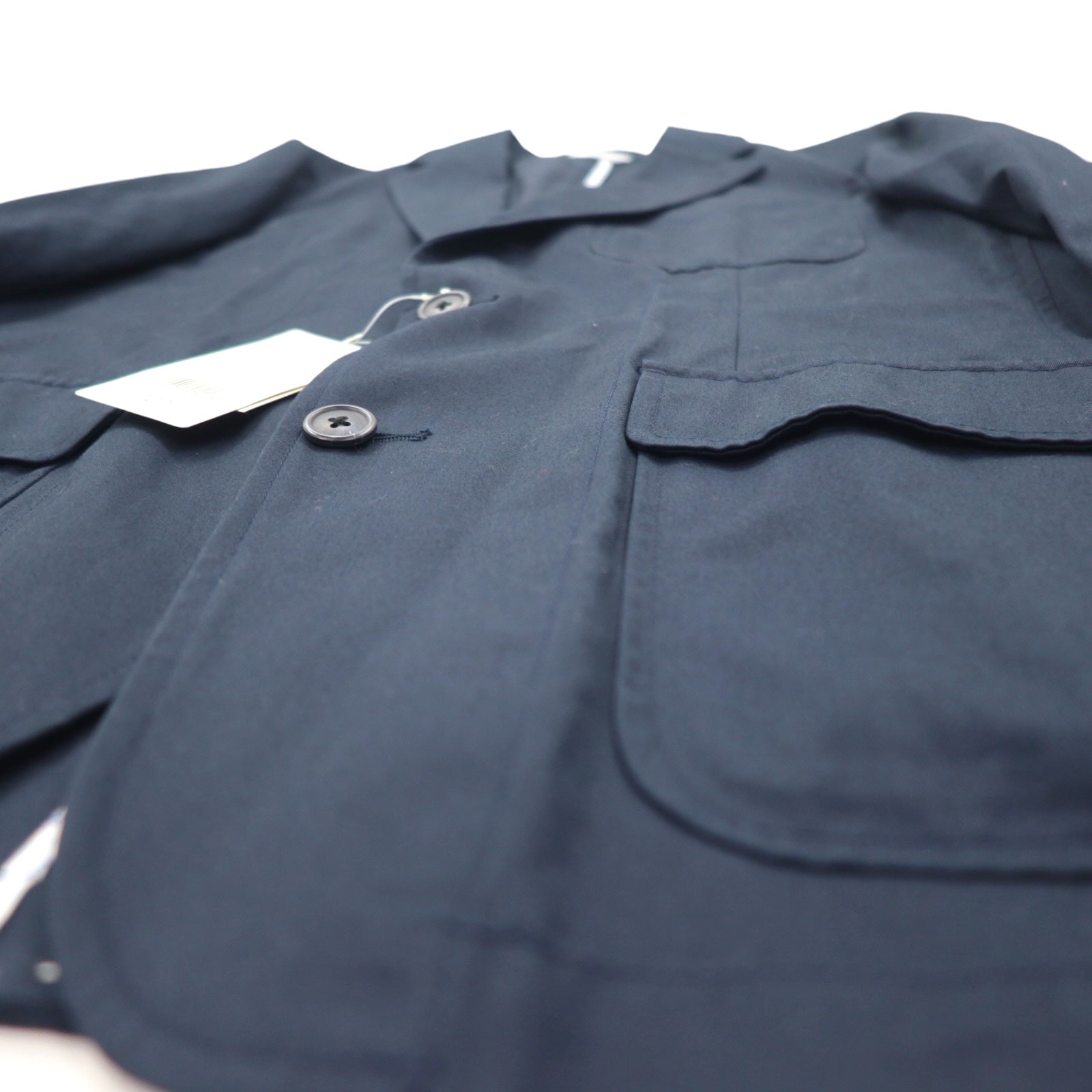 CHAPS 3B Giacca Sartoriale L Blu Navy Cotone Nuovo con Cartellino
