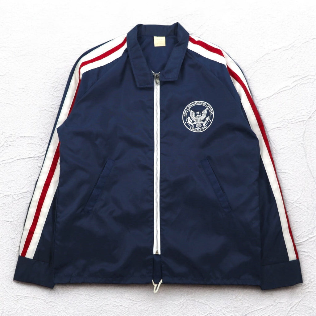 Vintage Anni '90 USA Harrington Jacket California Prodotto negli USA Anni '90 Giacca Swing Top M Blu Navy Righine Laterali NCOA