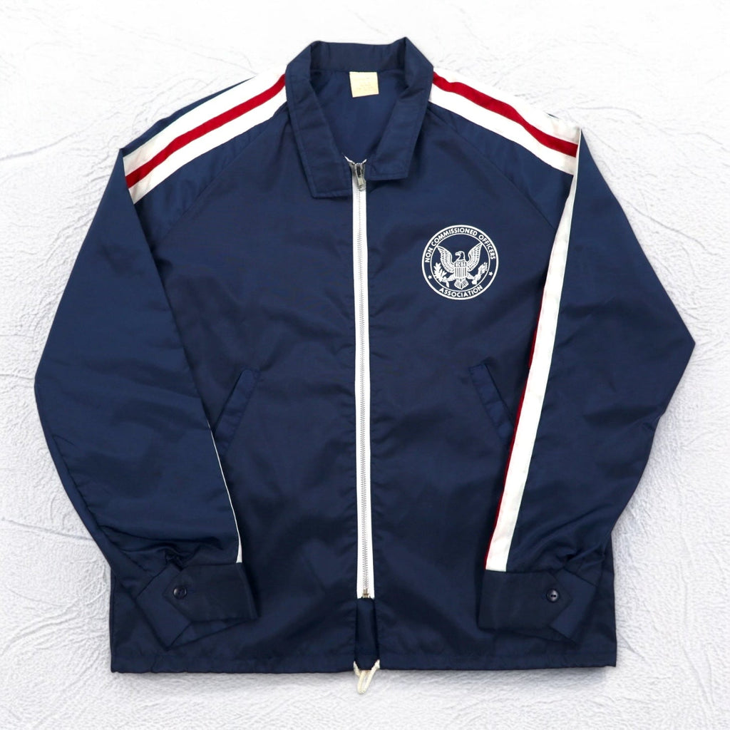 Vintage Anni '90 USA Harrington Jacket California Prodotto negli USA Anni '90 Giacca Swing Top M Blu Navy Righine Laterali NCOA