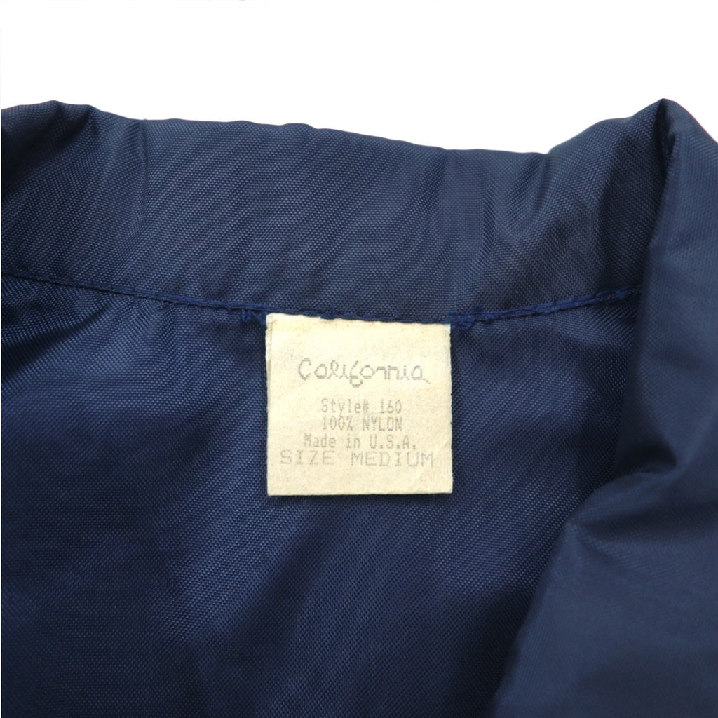 Vintage Anni '90 USA Harrington Jacket California Prodotto negli USA Anni '90 Giacca Swing Top M Blu Navy Righine Laterali NCOA