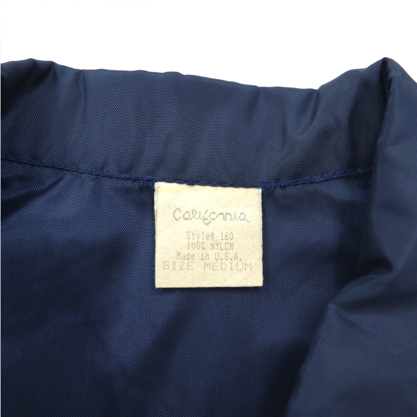 Vintage Anni '90 USA Harrington Jacket California Prodotto negli USA Anni '90 Giacca Swing Top M Blu Navy Righine Laterali NCOA