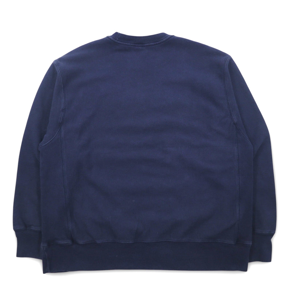 Champion リバースウィーブ REVERSE WEAVE スクリプトロゴ プリント スウェット 3XL ネイビー 青単タグ 復刻 エルサルバドル製