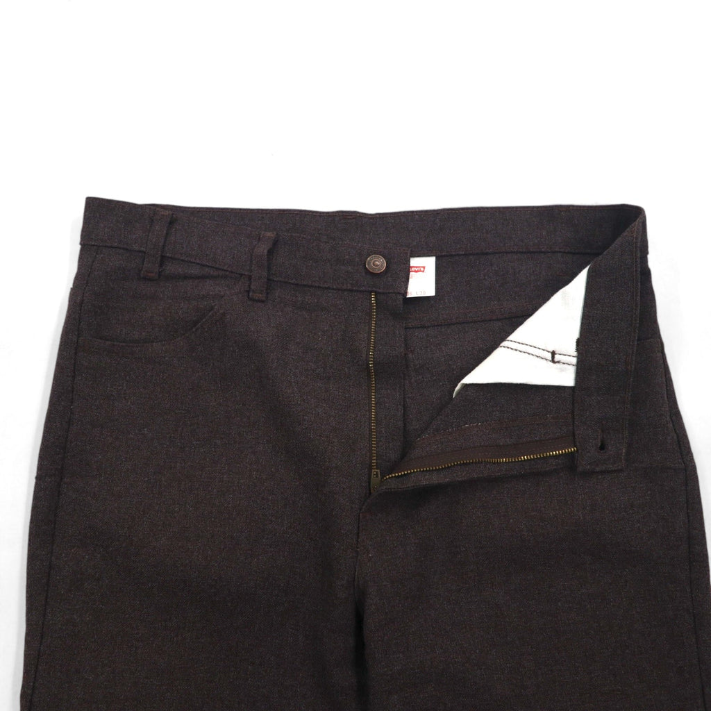 Levi's Anni '90 Made in USA Sta-Prest Bootcut Pantaloni L Grigio SCOVILL Zip Etichetta Nera 10517-9028