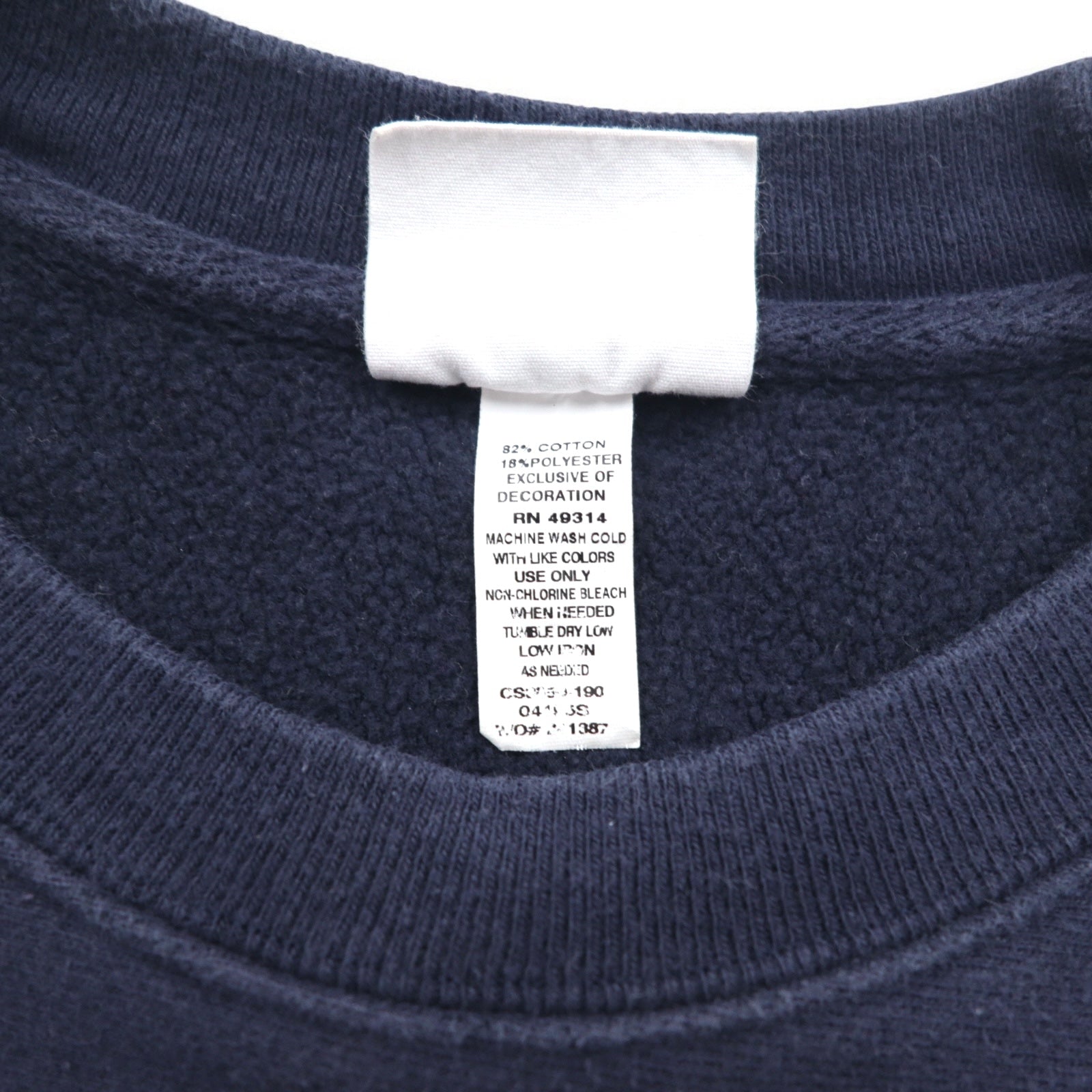 Champion Reverse Weave, felpa stampata con logo script, 3XL, blu navy, replica etichetta blu singola, Made in El Salvador.