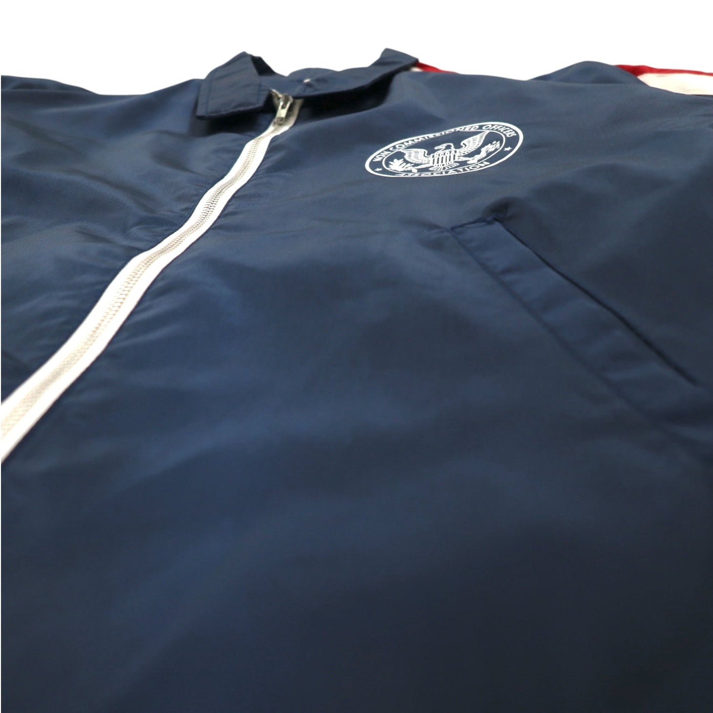 Vintage Anni '90 USA Harrington Jacket California Prodotto negli USA Anni '90 Giacca Swing Top M Blu Navy Righine Laterali NCOA