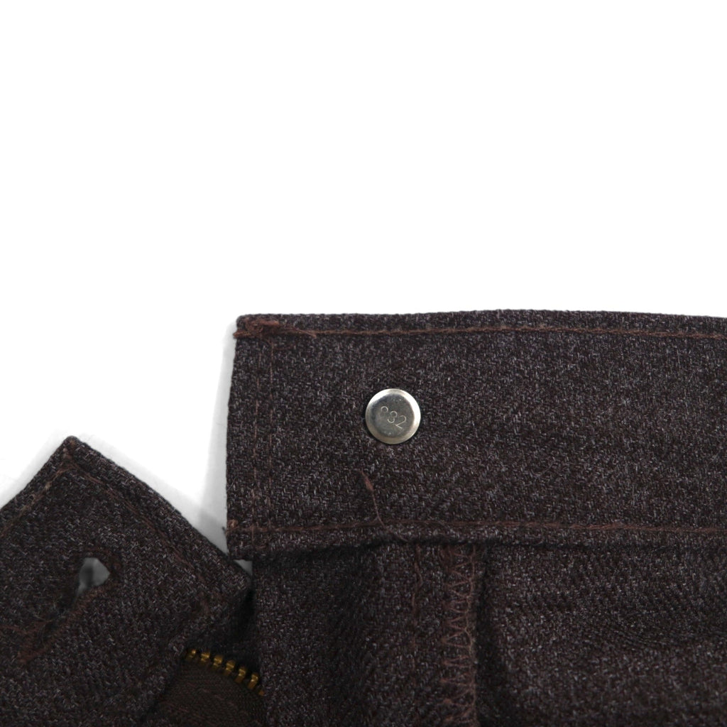 Levi's Anni '90 Made in USA Sta-Prest Bootcut Pantaloni L Grigio SCOVILL Zip Etichetta Nera 10517-9028