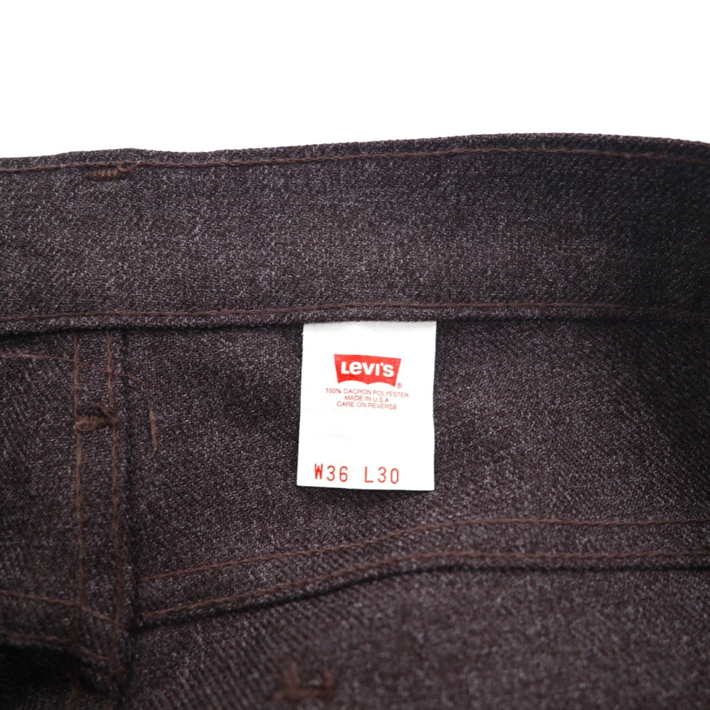 Levi's Anni '90 Made in USA Sta-Prest Bootcut Pantaloni L Grigio SCOVILL Zip Etichetta Nera 10517-9028