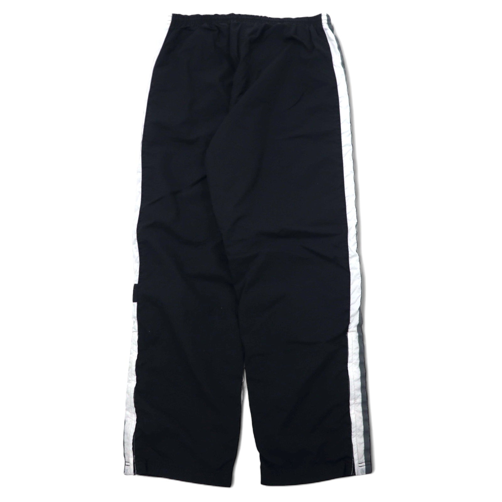 Reebok Pantaloni della tuta anni '90 Tuta sportiva XL Nero Poliestere Strisce laterali Logo vettoriale