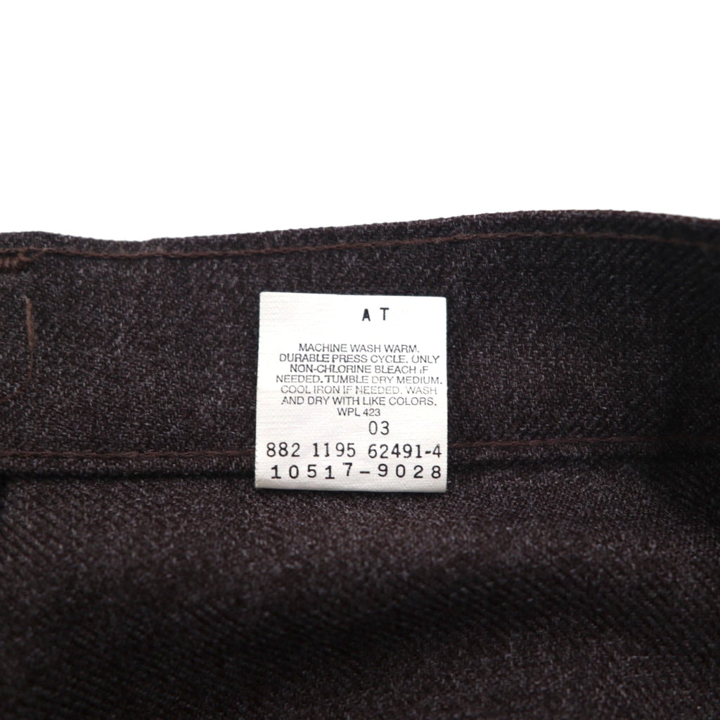 Levi's Anni '90 Made in USA Sta-Prest Bootcut Pantaloni L Grigio SCOVILL Zip Etichetta Nera 10517-9028