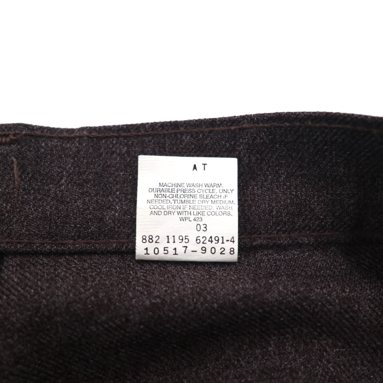 Levi's Anni '90 Made in USA Sta-Prest Bootcut Pantaloni L Grigio SCOVILL Zip Etichetta Nera 10517-9028