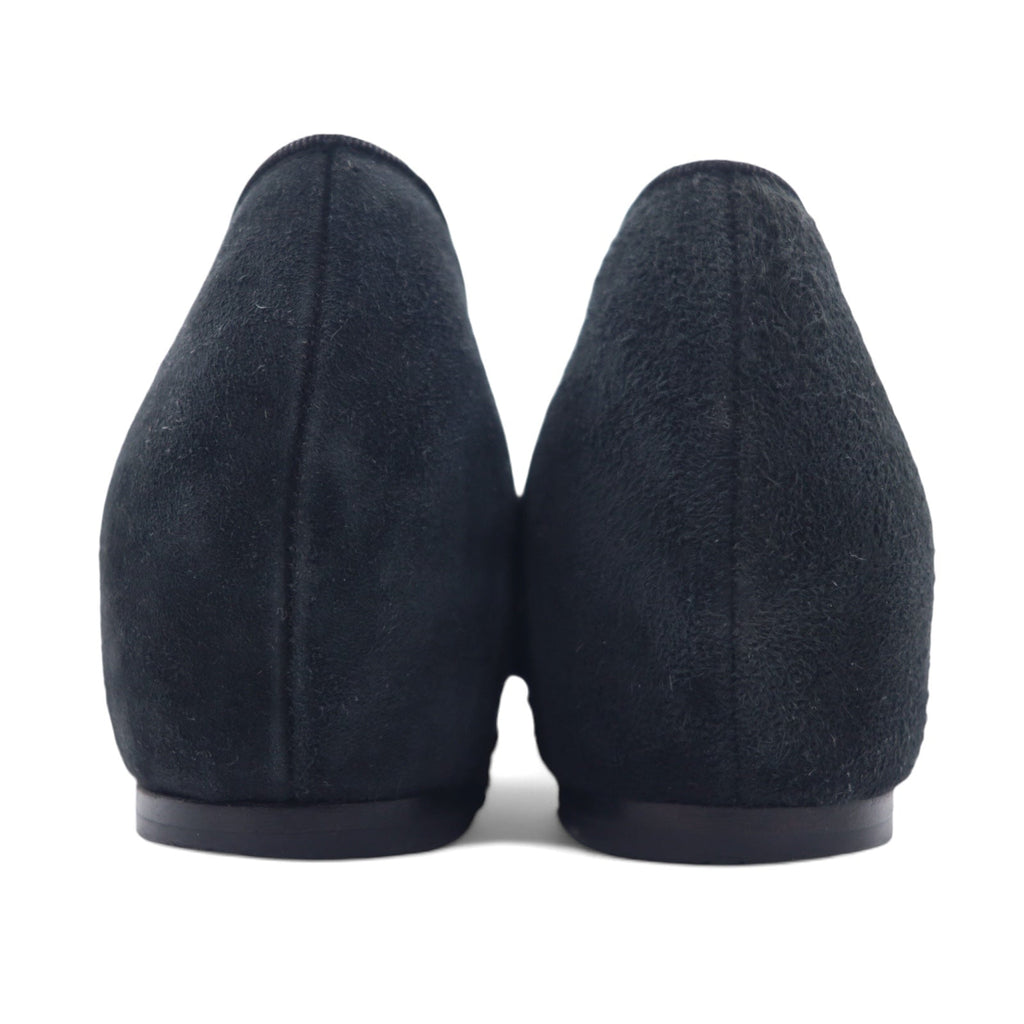COMME des GARCONS オペラシューズ パンプス 23.5cm ブラック スエードレザー 日本製