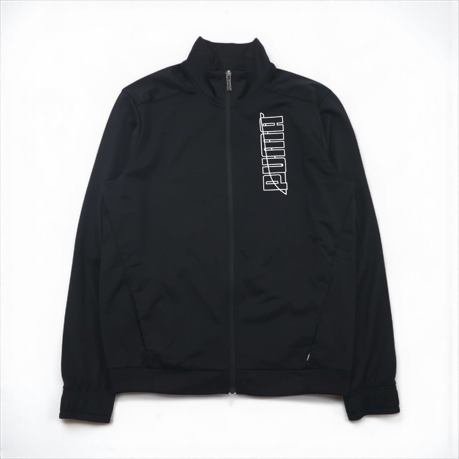 PUMA スタンドカラー ジャージ セットアップ M ブラック GRAPHIC ハイネック ジョガー 585325-01