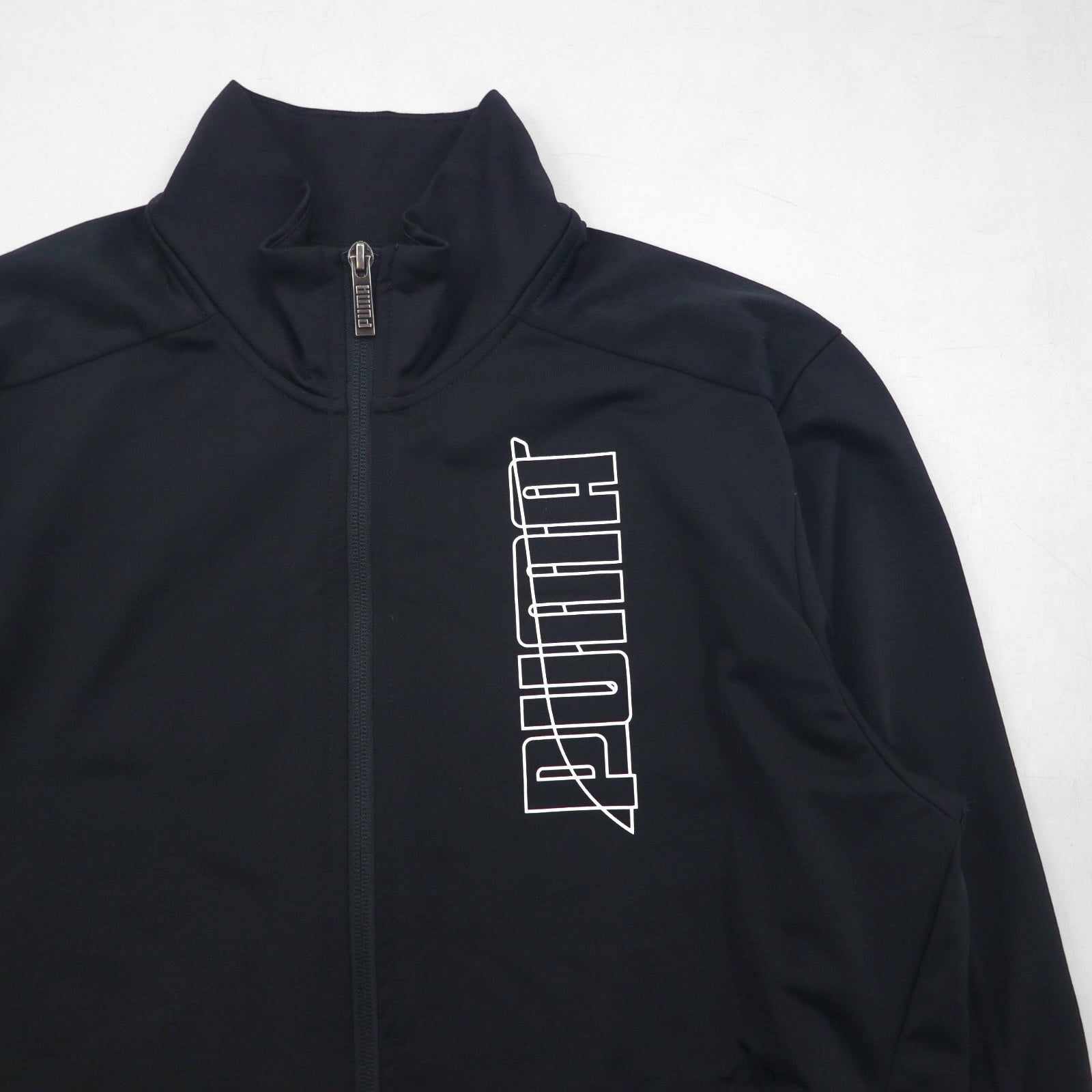 PUMA スタンドカラー ジャージ セットアップ M ブラック GRAPHIC ハイネック ジョガー 585325-01