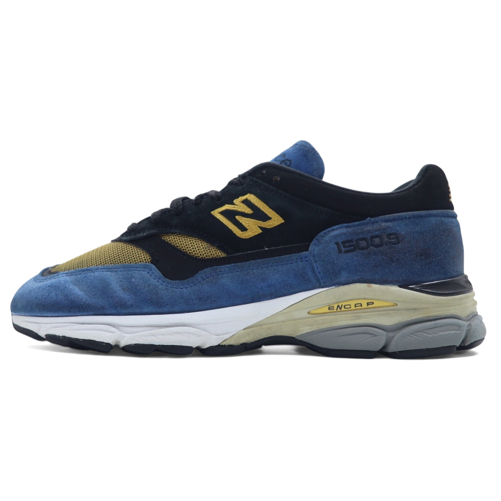 NEW BALANCE Sneakers M1500 Made in England 26.5cm Blu Nero Pelle Scamosciata M15009CV