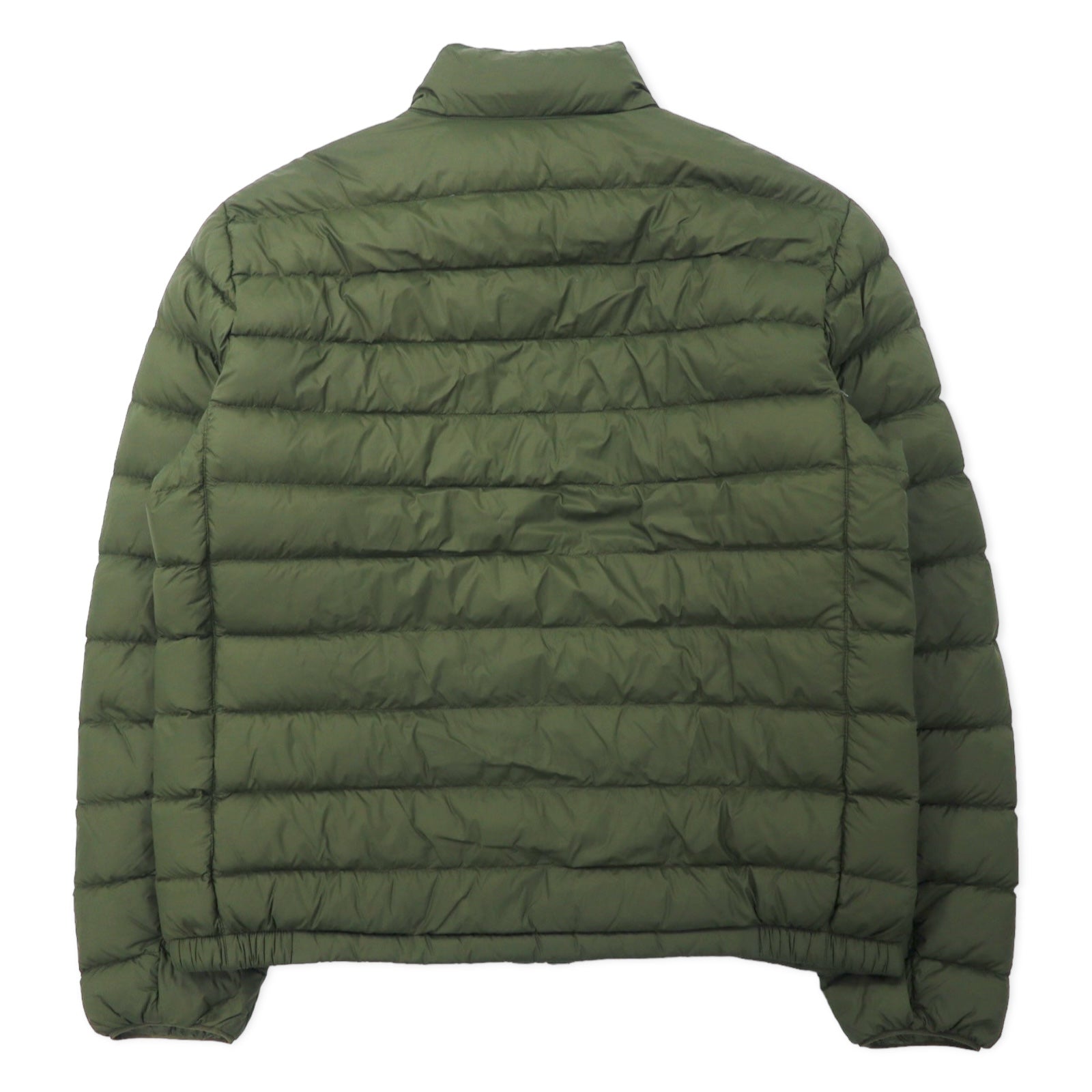 POLO RALPH LAUREN Piumino L Kaki Nylon Piuma d'oca bianca Ricamo pony piccolo