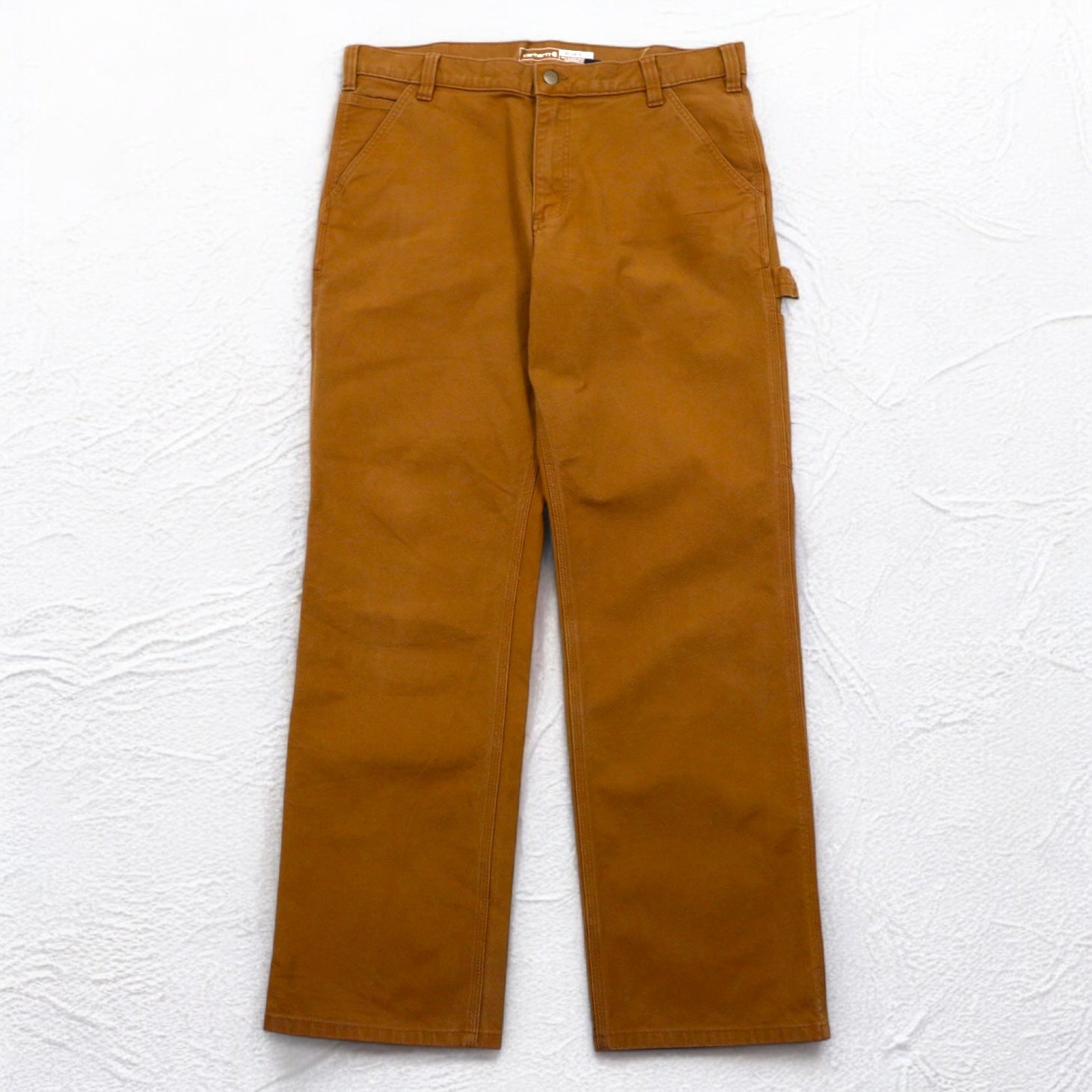 Carhartt Pantaloni da lavoro utility Pantaloni da imbianchino L Beige Anatra Tinta unita RELAXED FIT BN3279-M