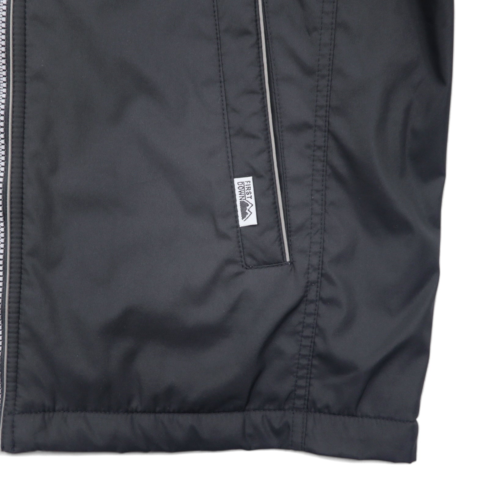 FIRST DOWN giacca in nylon, taglia M, colore nero, fodera in pile in poliestere, coulisse
