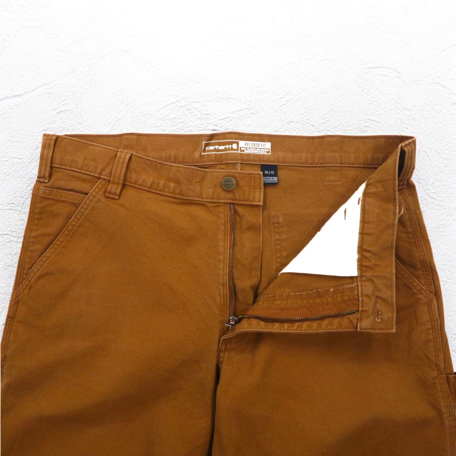 Carhartt Pantaloni da lavoro utility Pantaloni da imbianchino L Beige Anatra Tinta unita RELAXED FIT BN3279-M