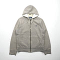 Ralph Lauren 90年代 リバースウィーブ ヘビーウェイト ジップパーカー M グレー スモールポニー刺繡