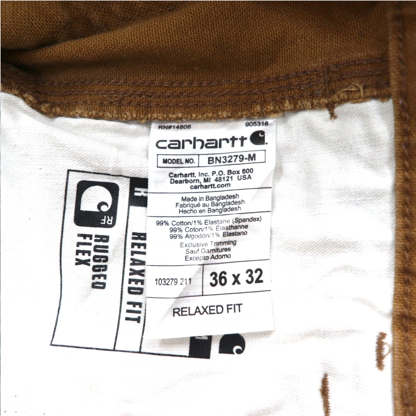 Carhartt Pantaloni da lavoro utility Pantaloni da imbianchino L Beige Anatra Tinta unita RELAXED FIT BN3279-M