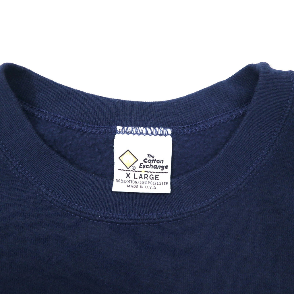 The Cotton Exchange Fatto negli USA anni '90 Stampa college Felpa XL Navy Cotone GONZA BASKETBALL Logo ad arco