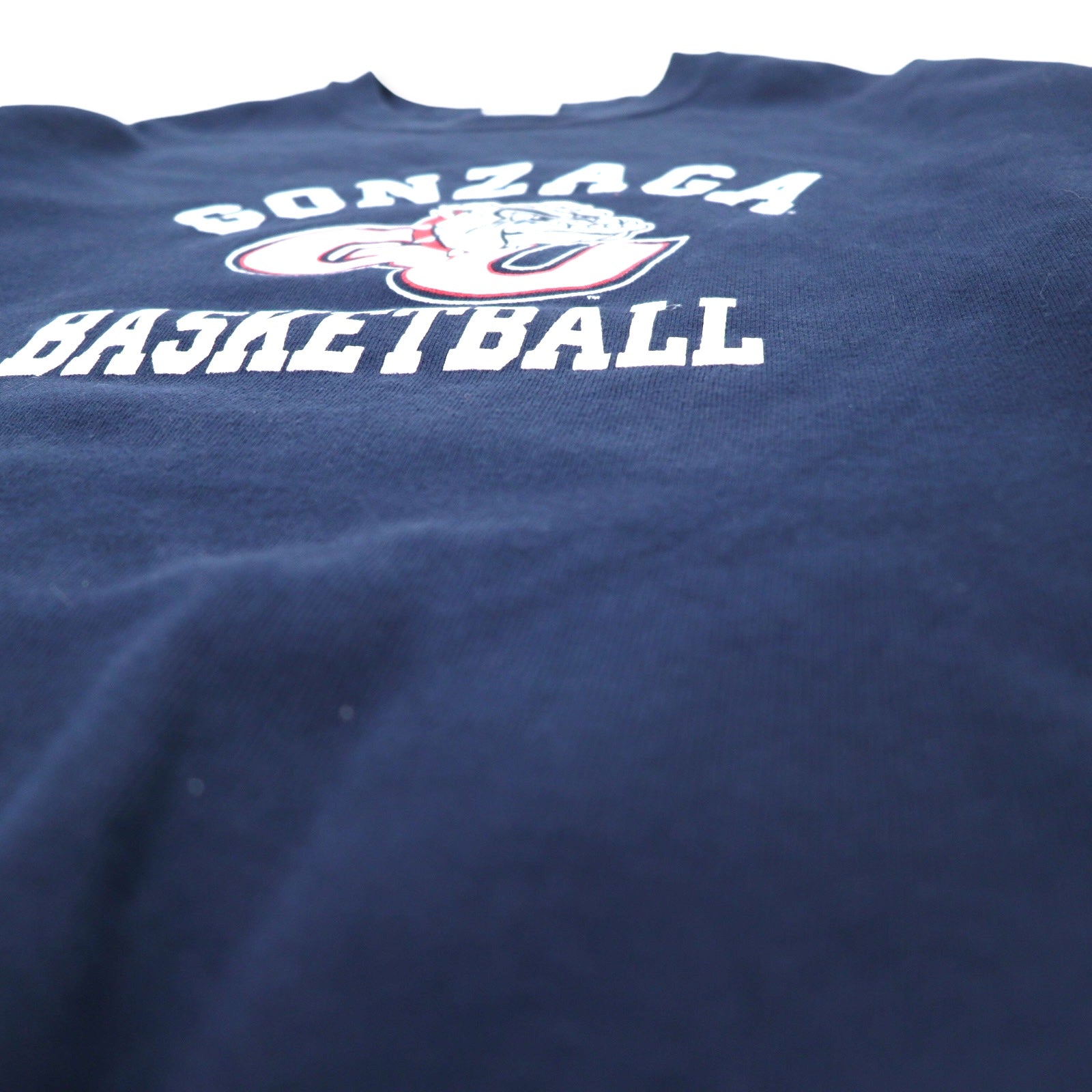The Cotton Exchange Fatto negli USA anni '90 Stampa college Felpa XL Navy Cotone GONZA BASKETBALL Logo ad arco