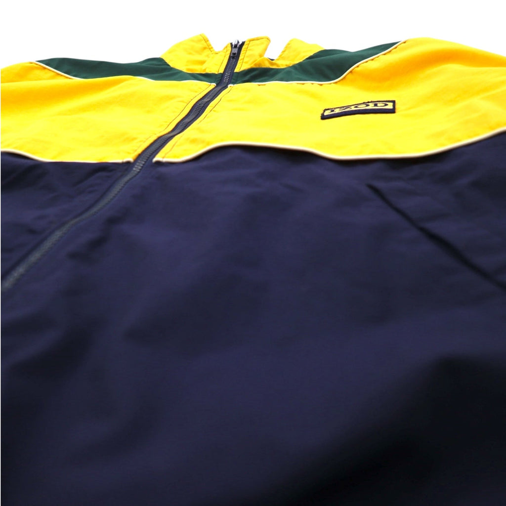 Giacca a vento vintage anni '90 IZOD, anni '90, color block, giacca in nylon, tuta da ginnastica, taglia L, fodera in rete